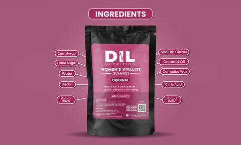 Dil Nutrition Women's Vitality Gummies for Immunity and Well-being (40 gummies)
