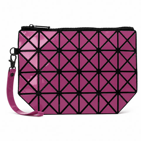 Geometric Expressly-Noted Clutch Evening Clutch Bag with Geometric Pattern and Zipper Closure
