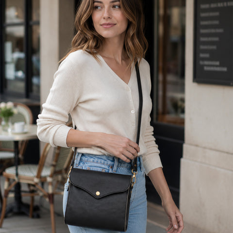 Women's Vintage PU Leather Shoulder Bag Satchel Compact Crossbody Handbag for Everyday Use