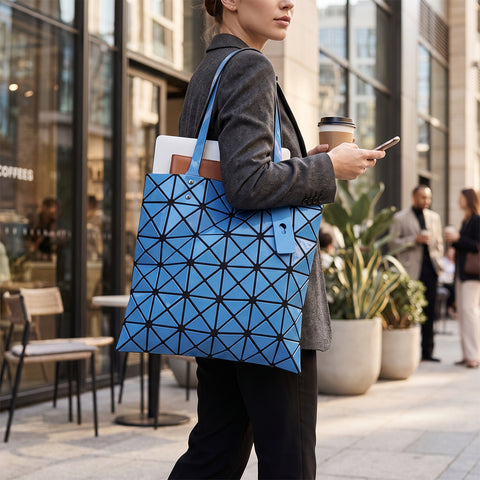 Geometric Day-Shift Tote Stylish Everyday Tote Bag for Work, Shopping, and Casual Use
