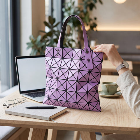 Geometric Day-Shift Tote Stylish Everyday Tote Bag for Work, Shopping, and Casual Use