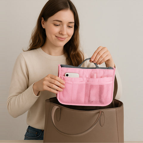 Travel Tote Handbag/Purse Insert Cosmetic Organizer