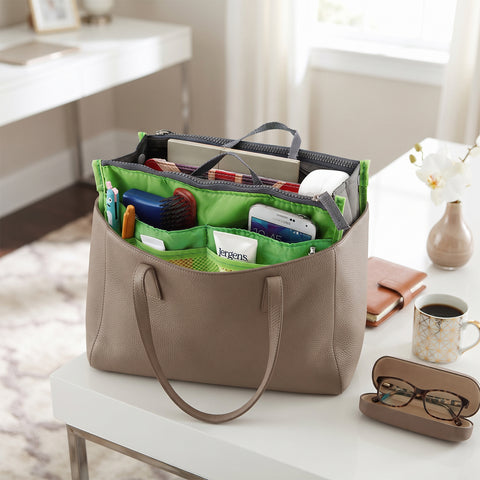 3-Pack Purse Organizer Insert Set Travel Tote Handbag Organizer with Zipper Pockets for Purses, Totes & Handbags