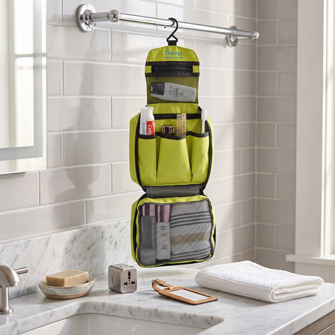 Everyday Toiletry & Travel Bag Zippered Organizer for Cosmetics, Grooming Essentials, and Personal Care Items