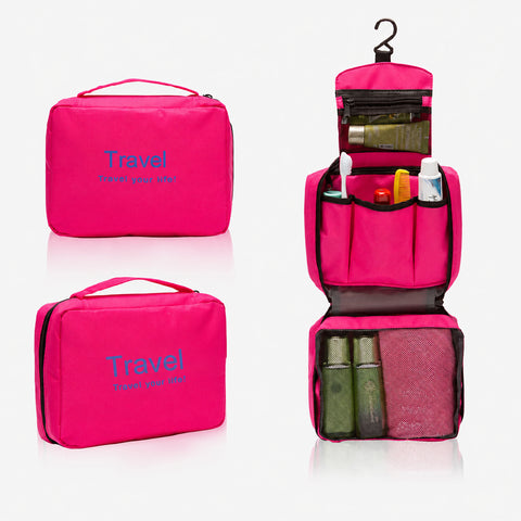 Everyday Toiletry & Travel Bag Zippered Organizer for Cosmetics, Grooming Essentials, and Personal Care Items