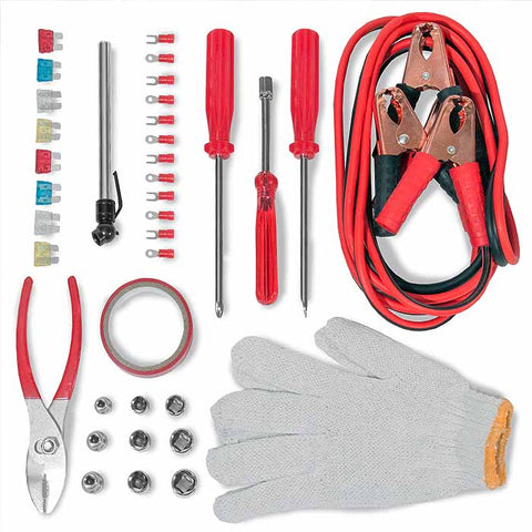 35-Piece : Roadside Emergency Kit with Jumper Cables