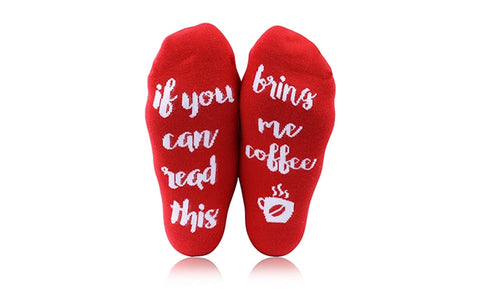 4-Pairs: Patterned Novelty Socks If You Can Read This Bring Me Socks