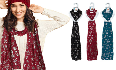 Snowflake Holiday Themed  Scarf Set (3-Pack)