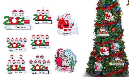 2021 Quarantine Family Christmas  Ornaments Personalized Gifts for All