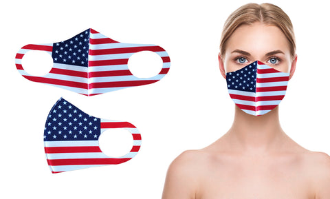 Reusable Non-Medical USA Flag Mask