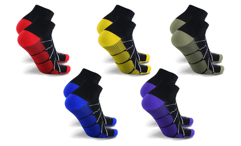 5-Pairs : Ankle Length Compression Socks