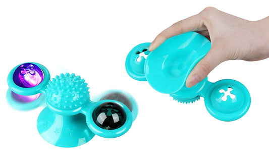 Interactive Massage Scratching Tickle Toy with Catnip and led Ball for Indoors Cats