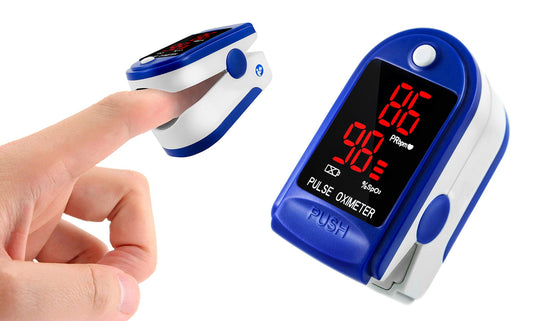 Portable Fingertip Pulse Oxygen Sugar Blood Oximeter Monitor