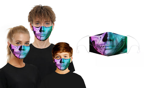 3D Halloween Themed Scary Faces Reusable Face Masks