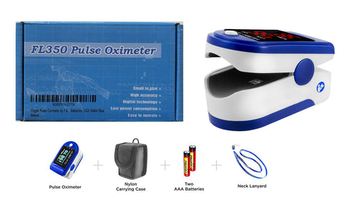 Portable Fingertip Pulse Oxygen Sugar Blood Oximeter Monitor