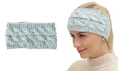 4-Pack: Women Confetti Winter Headband Wrap and  Ear Warmer