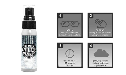 Long-lasting Anti-fog spray for Glasses, Goggles, Lens, Binoculars, PPE, Mirrors