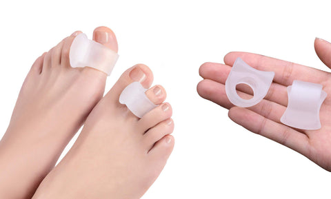 4-PACK:  Silicone gel toe separators and Bunion Correctors for Big toe Alignment overlapping toes