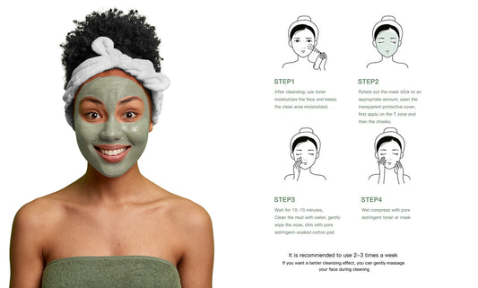 Green Tea Purifying Clay Mask Stick Facial Deep Cleansing Blackhead and Acne Remover