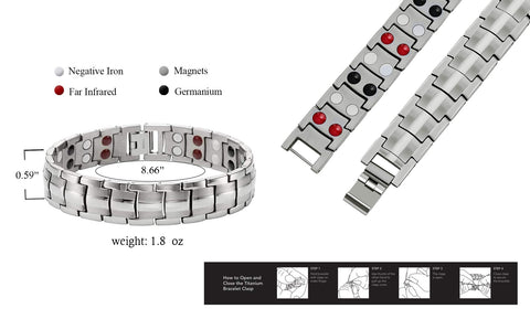 Magnetic Energy Therapy Bracelet Stainless Steel Bracelet For Men And Women
