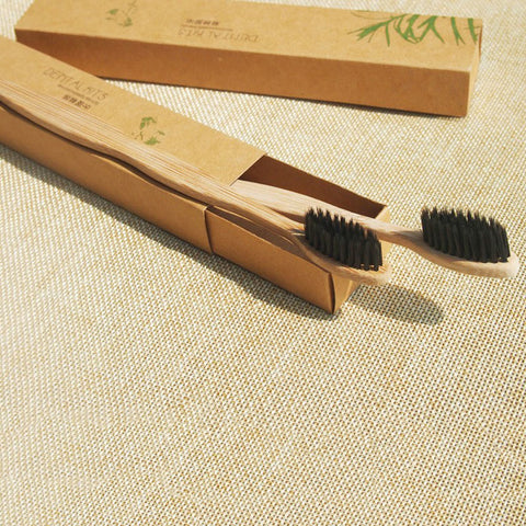 2-Pack 4-Pack or 6-Pack : Anti-bacterial Bamboo Charcoal Toothbrush
