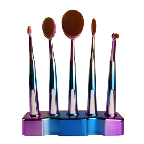 5-Piece Set: Kabuki-Style Makeup Brushes