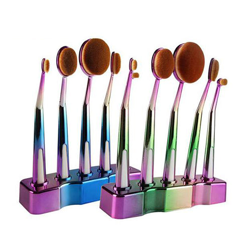 5-Piece Set: Kabuki-Style Makeup Brushes