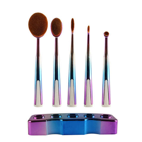 5-Piece Set: Kabuki-Style Makeup Brushes