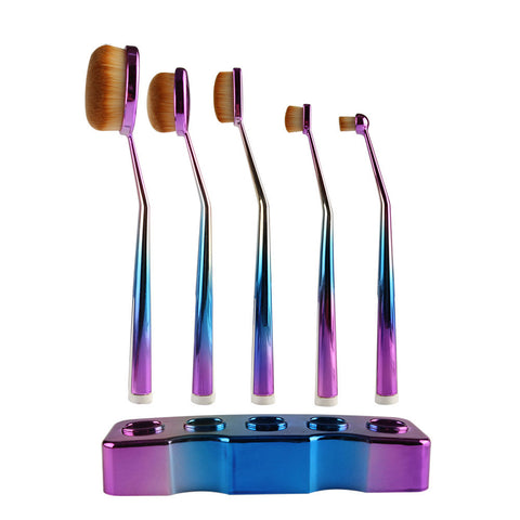 5-Piece Set: Kabuki-Style Makeup Brushes