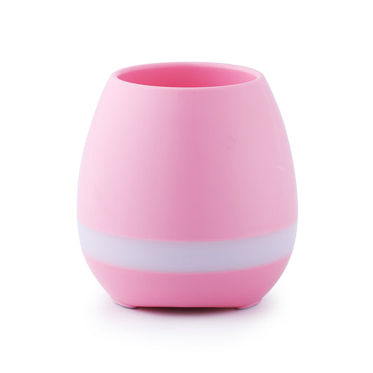 Mini Smart Flower Pot with Bluetooth Speaker & 7-Color LED Night Light – Touch-Sensitive Music Plant Piano Pot – 4-in-1 Desk Planter Speaker for Home, Office, Bedroom Decor – USB Rechargeable, iOS/Android