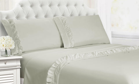 Deep Pocket Silky Ruffle Sheet Set (4-Piece)