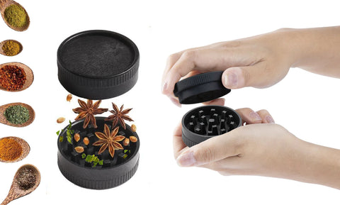 2-Pack: Lightweight Multipurpose Portable Spice Herb Tobacco Grinder Mixer