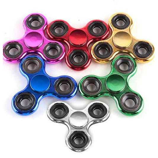 3-Pack: Metallic Fidget Spinners - Assorted Colors
