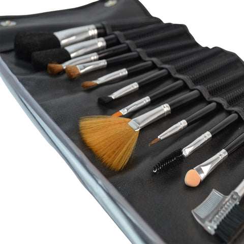 12-Pack Premium Makeup Brush Set for Blending Blush Concealer Eye Shadow