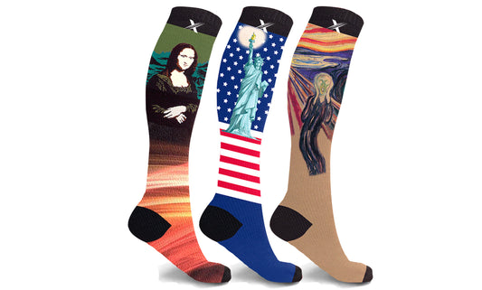 Famous Art Paintings Compression Socks (3-Pairs or 6-Pairs)
