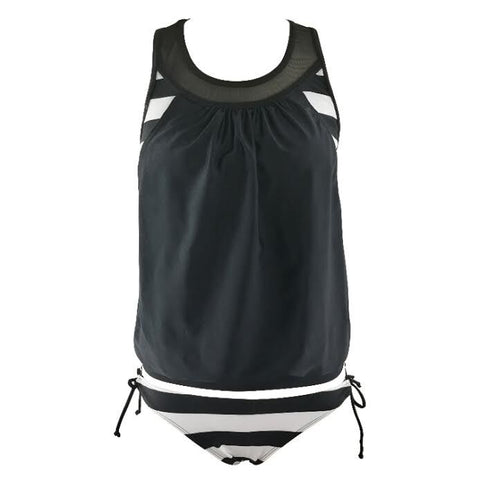 Black & White Stripe Tankini