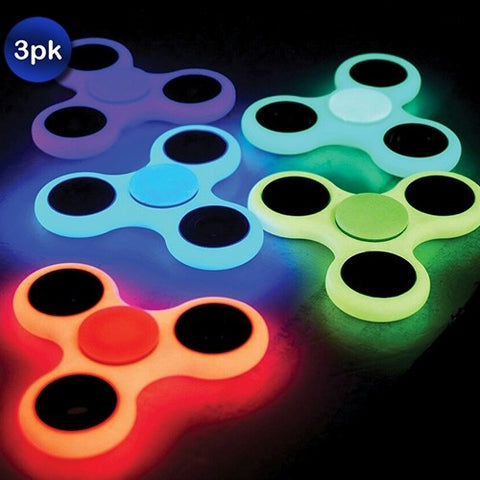 3 Pack: Glow in the Dark Fidget Spinners