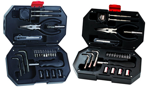 26-Piece Tool Set with Built-in Flashlight and Case