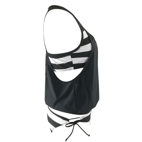 Black & White Stripe Tankini