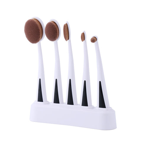 5-Piece Set: Kabuki-Style Makeup Brushes