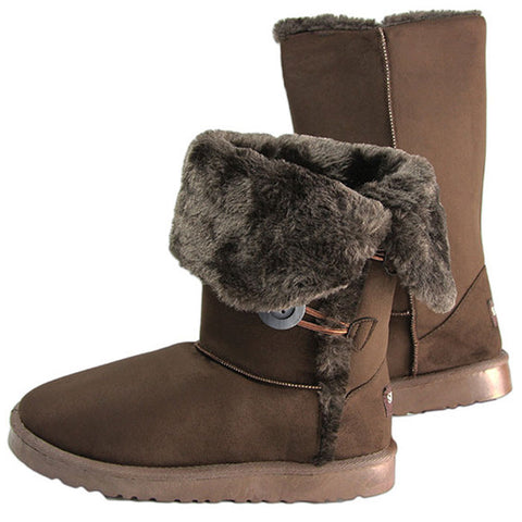 3 Pairs Sheeps Faux Shearling 3-Button Boots