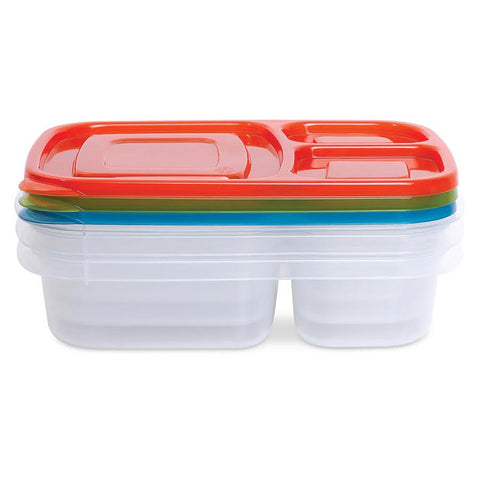 3-Piece Bento Box Lunch Containers with Lids