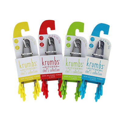 Krumbs Kitchen® Chef's Collection Silicone Mini Tongs