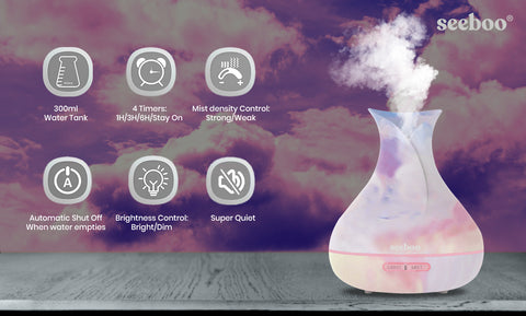 Tie Dyed Unique Ultrasonic Aromatherapy Mist Diffuser Humidifier