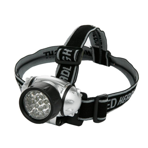 Battery Operated LED Lycra Headband Light – Black
