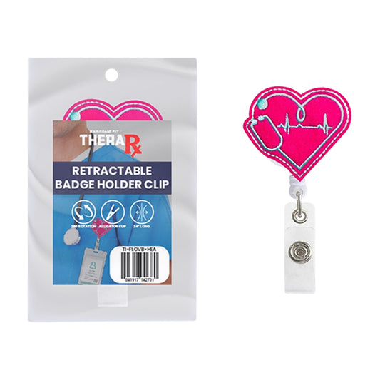 Retractable Badge Holder Clips for Professionals - Heart beats