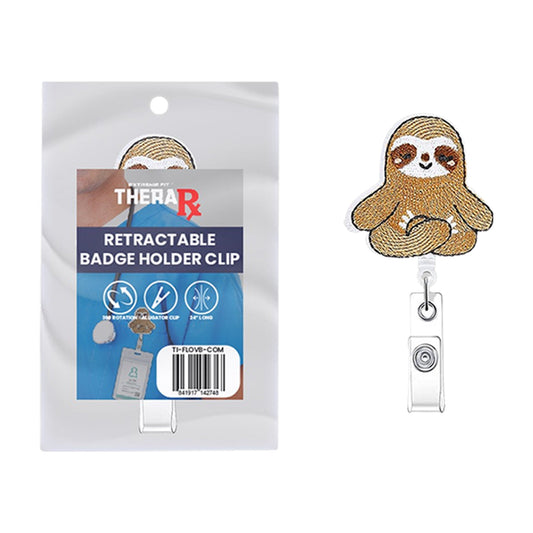 Retractable Badge Holder Clips for Professionals - Sloth