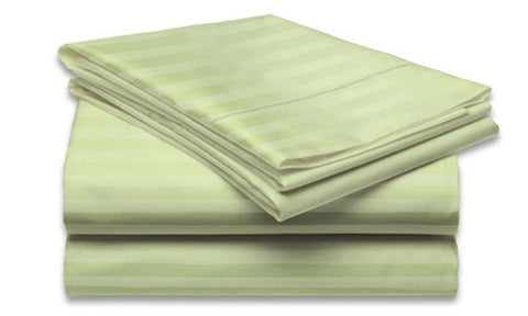 4-Piece Set: Super-Soft 1600 Series Dobby Stripe Embossed Bed Sheet