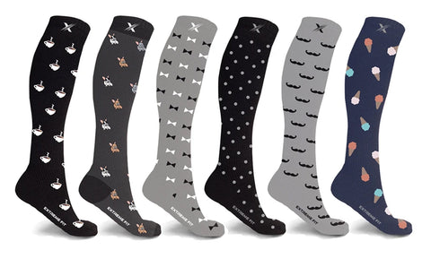 Men's Knee-High Compression Socks Collection (3-Pairs or 6-Pairs)