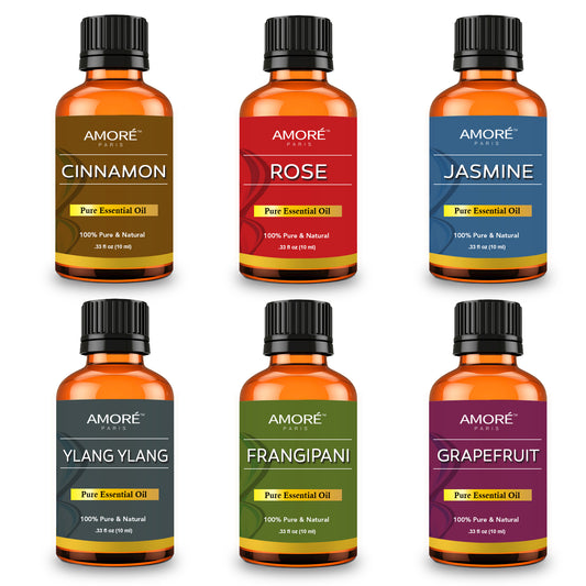 6-Piece: Aromatherapy Therapeutic Grade Essential Oils Gift Set